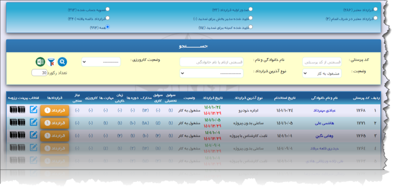 منابع انسانی (جذب، استخدام، آموزش و تسویهحساب)